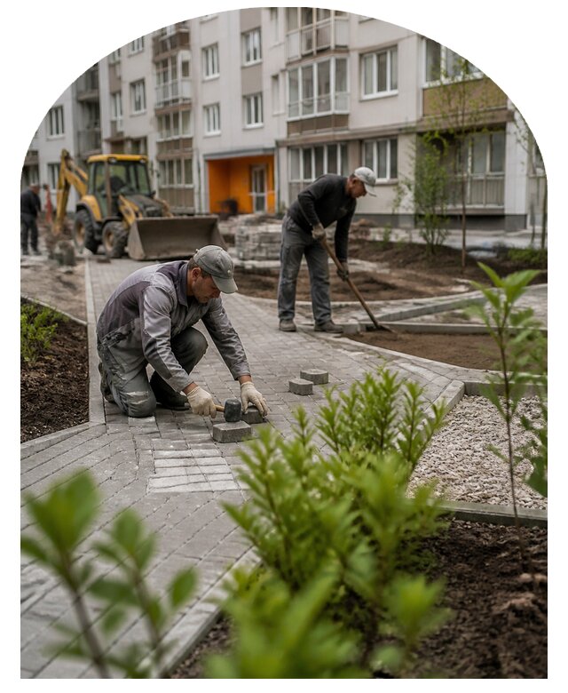 Благоустройство двора многоквартирного дома в Зеленодольске
